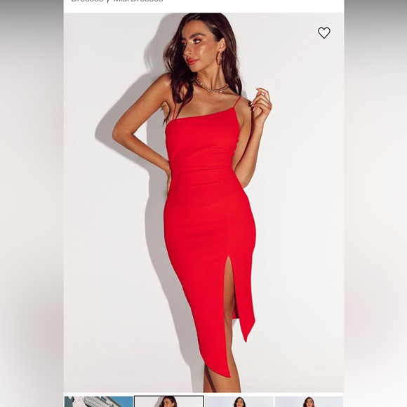 Princess Polly Aero midi red dress - Picture 2 of 16